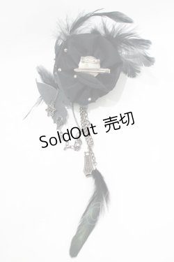 画像2: Sixh / コサージュチャームクリップピン  黒 H-25-11-21-1072-HN-ZA-KB-ZH