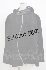 Sixh / 別珍切替フードポンチョケープ  ブラック H-25-11-21-1073-HN-JA-KB-ZH