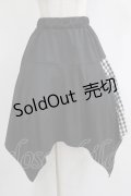 NieR CLOTHING / チェック切替イレギュラースカート  黒 H-25-11-21-1011-PU-SK-KB-ZH