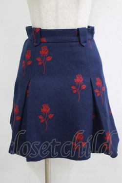画像1: MILK / Rose Jacquardミニスカート  ネイビーベース H-25-11-21-1013-ML-SK-KB-ZH