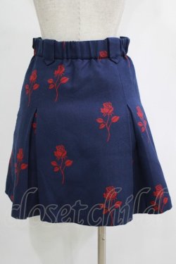 画像3: MILK / Rose Jacquardミニスカート  ネイビーベース H-25-11-21-1013-ML-SK-KB-ZH
