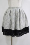 Emily Temple cute / ドットウールジャガードスカート  グレー×クロ H-25-11-21-1014-ET-SK-KB-ZH
