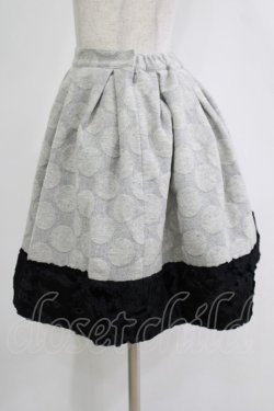 画像2: Emily Temple cute / ドットウールジャガードスカート  グレー×クロ H-25-11-21-1014-ET-SK-KB-ZH