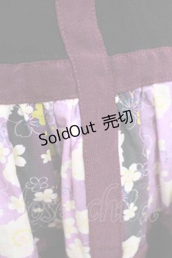 画像4: gouk / 和柄切替スカート  黒×紫 H-25-11-21-1016-GO-SK-KB-ZH