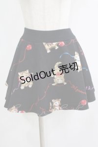 MILK / Kittenミニスカート  ブラックベース H-25-11-21-1017-ML-SK-KB-ZH