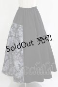 gouk / 和柄切替ロングスカート  ブラック H-25-11-21-1018-GO-SK-KB-ZH