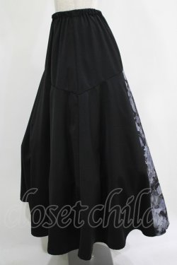 画像2: gouk / 和柄切替ロングスカート  ブラック H-25-11-21-1018-GO-SK-KB-ZH