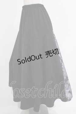 画像2: gouk / 和柄切替ロングスカート  ブラック H-25-11-21-1018-GO-SK-KB-ZH