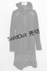 Rozen Kavalier / 裾プリントロングパーカー  ブラック H-25-11-21-1019-OO-TO-KB-ZH