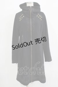 Rozen Kavalier / 裾プリントロングパーカー  ブラック H-25-11-21-1019-OO-TO-KB-ZH