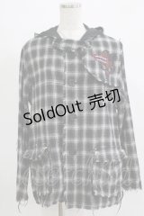 h.ANARCHY / ダメージチェックフードジャケット  ブラック H-25-11-21-1020-HN-JA-KB-ZH