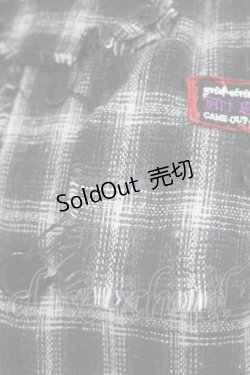 画像5: h.ANARCHY / ダメージチェックフードジャケット  ブラック H-25-11-21-1020-HN-JA-KB-ZH