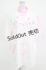 ACDC RAG / パンダチャイナジャケット  白×ピンク H-25-11-21-1022-PU-JA-KB-ZH