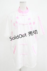 ACDC RAG / パンダチャイナジャケット  白×ピンク H-25-11-21-1022-PU-JA-KB-ZH