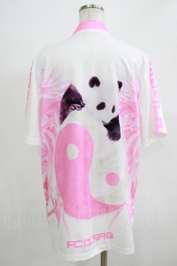 画像3: ACDC RAG / パンダチャイナジャケット  白×ピンク H-25-11-21-1022-PU-JA-KB-ZH