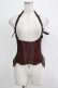 画像1: Ozz Croce / クロス刺繍ホルターコルセットビスチェ  ボルドー H-25-11-21-1023-OO-TO-KB-ZH (1)