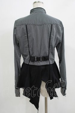 画像3: ALGONQUINS / 2Wayストライプナポレオンジャケット  ブラック H-25-11-21-1024-AL-JA-KB-ZH