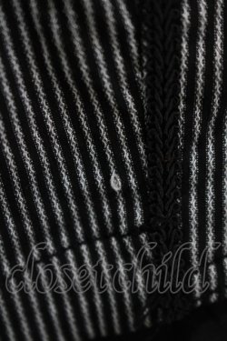 画像4: ALGONQUINS / 2Wayストライプナポレオンジャケット  ブラック H-25-11-21-1024-AL-JA-KB-ZH