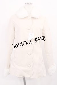 LIZ LISA / ファーカラーコート Free アイボリー H-25-11-21-019-LO-CO-NS-ZH