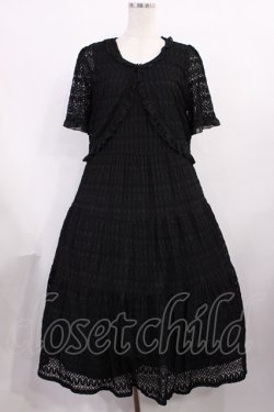 画像1: PINK HOUSE / ファルファスレースセットアップ Free ブラック H-25-11-21-003-LO-OP-NS-ZH