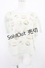 Franche Lippee /  DiaryスカーフTシャツ M ミント H-25-11-21-026-LO-TO-NS-ZH