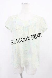 Franche Lippee / 万華鏡ブラウス M ミント H-25-11-21-029-LO-BL-NS-ZH