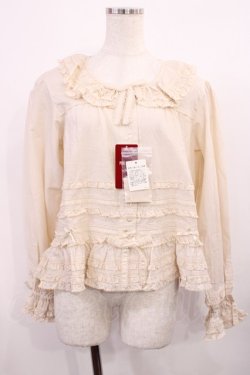 画像1: PINK HOUSE / ローンフリルブラウス Free 生成り H-25-11-21-032-LO-BL-NS-ZH