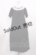 m petit by misako / AOKエリツキギャザーワンピース M ブラック H-25-11-21-004-LO-OP-NS-ZH