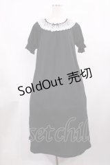 m petit by misako / AOKエリツキギャザーワンピース M ブラック H-25-11-21-004-LO-OP-NS-ZH