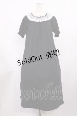 画像1: m petit by misako / AOKエリツキギャザーワンピース M ブラック H-25-11-21-004-LO-OP-NS-ZH