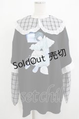 FLC / ぬた。/襟付きTシャツ LL ブラック H-25-11-22-1030-LO-TS-NS-ZH