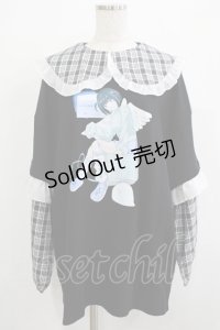 FLC / ぬた。/襟付きTシャツ LL ブラック H-25-11-22-1030-LO-TS-NS-ZH