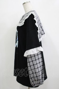 画像2: FLC / ぬた。/襟付きTシャツ LL ブラック H-25-11-22-1030-LO-TS-NS-ZH