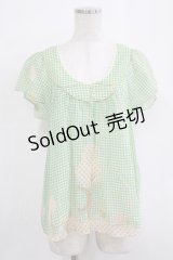 Cherir la femme / オリプリブラウス M グリーン H-25-11-22-1032-LO-BL-NS-ZH