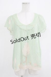 Cherir la femme / オリプリブラウス M グリーン H-25-11-22-1032-LO-BL-NS-ZH