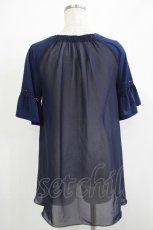 画像3: axes femme / サイドシフォンチュニック M ネイビー H-25-11-22-1034-AX-TO-NS-ZH (3)