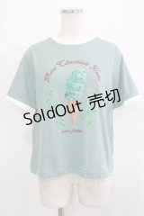 axes femme / チョコミントプリントTシャツ Free ミント H-25-11-22-1035-AX-TO-NS-ZH