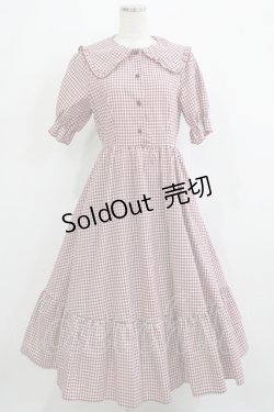 画像1: m petit by misako / AM*ギンガムCHKワンピース M レッド H-25-11-22-1004-LO-OP-NS-ZH