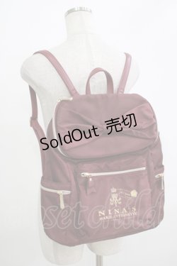 画像1: m petit by misako / TT*AM*NIリボンRK  ボルドー H-25-11-22-1036-LO-BG-NS-ZH