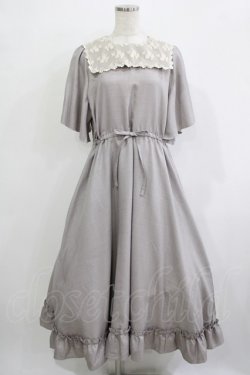 画像1: m petit by misako / レースセーラーワンピース L グレー H-25-11-22-1005-LO-OP-NS-ZH