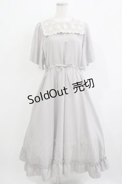 画像1: m petit by misako / レースセーラーワンピース L グレー H-25-11-22-1005-LO-OP-NS-ZH