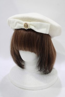 画像1: m petit by misako / AMモチーフリボンベレー  アイボリー H-25-11-22-1055-LO-AC-NS-ZH