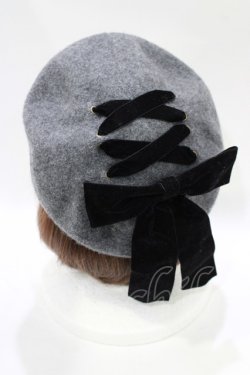 画像2: m petit by misako / サンリオキャラクターズコラボ クロミ リボンベレー  グレー H-25-11-22-1060-LO-AC-NS-ZH