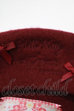 画像3: m petit by misako / AMバスクリボンベレー  レッド H-25-11-22-1061-LO-AC-NS-ZH