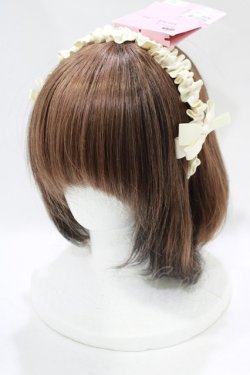 画像1: m petit by misako / AMギャザーカチューシャ  アイボリー H-25-11-22-1062-LO-AC-NS-ZH