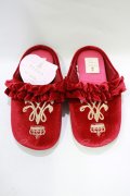 m petit by misako / ルームシューズ 23cm〜25cm ボルドー H-25-11-22-1064-LO-SH-NS-ZH