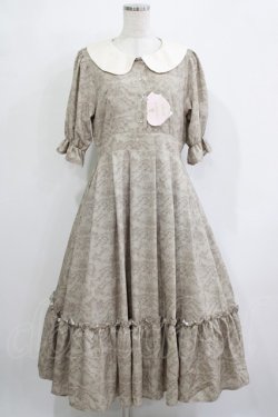 画像1: m petit by misako / NINA'sコラボ トワルドジュイワンピース L ベージュ H-25-11-22-1006-LO-OP-NS-ZH