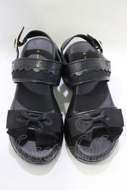 画像1: m petit by misako / AMリボンスニーカーサンダル M ブラック H-25-11-22-1067-LO-SH-NS-ZH