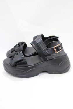 画像2: m petit by misako / AMリボンスニーカーサンダル M ブラック H-25-11-22-1067-LO-SH-NS-ZH