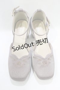 axes femme / 刺繍入りセパレートパンプス M(23.5cm) ピンク H-25-11-22-1073-AX-SH-NS-ZH